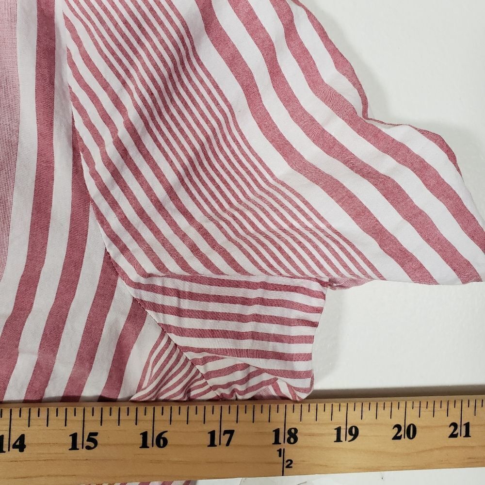 Madewell Striped Short Sleeve Wrap Blouse Size S - Picture 5 of 6